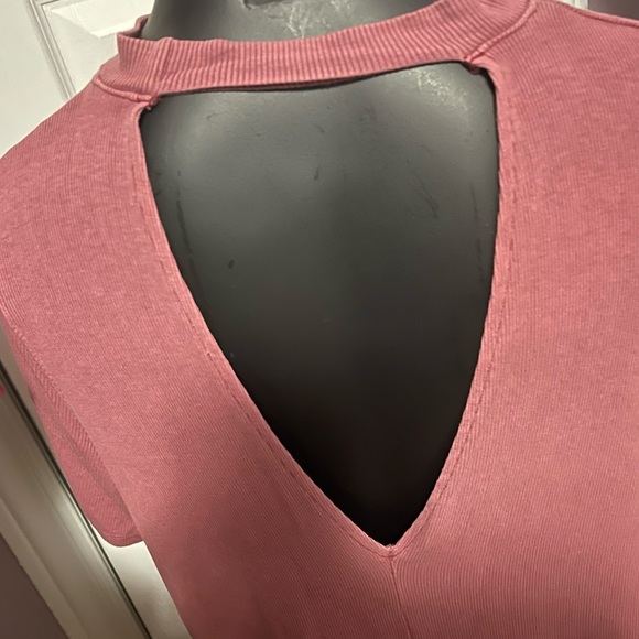 Dusty rose ribbed top - American Eagle Outfitters - Picture 4 of 6